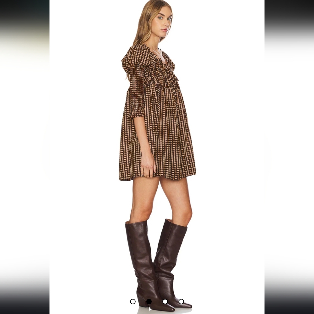 NWT! Revolve Free People Dress Star Dip Mini Black Combo Women's Small Dress NEW - Picture 4 of 16